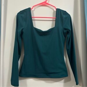 Express Teal Long Sleeve Women's Top